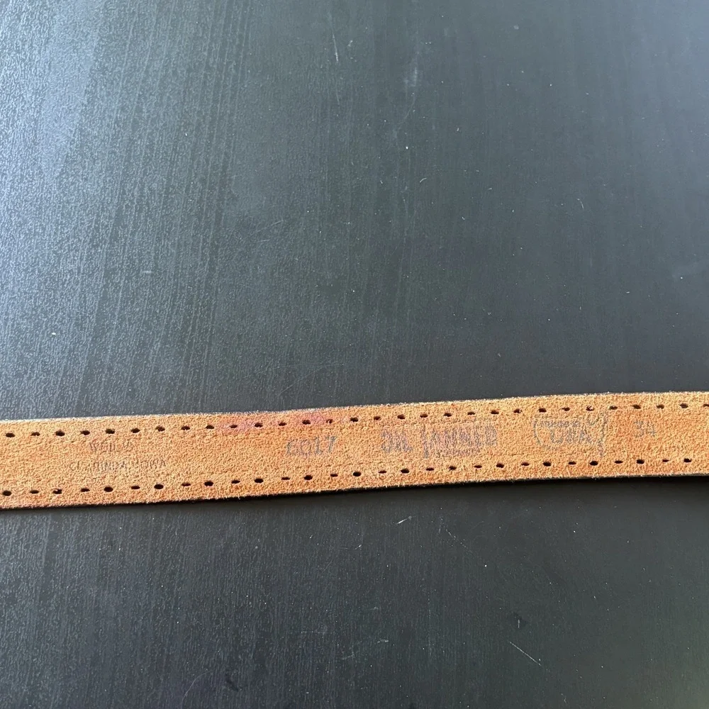 Weil's Iowa USA Made Oil Tanned Leather Belt Western Chestnut Brown‎ SZ 34 (38